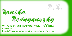 monika mednyanszky business card